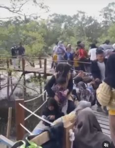 Menelan Anggaran Miliaran dari APBD dan CSR, Jembatan Mangrove Nyaris Roboh