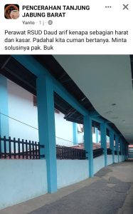 Pelayanan RSUD Daud Arif Disoal, Keluarga Pasien Sampaikan Keluhan Dimedsos