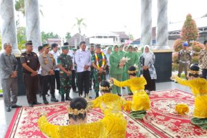 Bersama Forkopimda Wabup Sambut Kunker Pangdam II/Sriwijaya