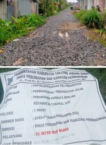 Proyek Baru Dikerjakan Rusak, Dinas Perkim Terkesan Bungkam, Kontraktor Diam