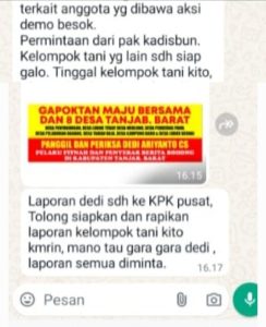 Beredar Pesan WhatsApp Ajakan Demo, Diduga Kades Ajak Poktan Aksi di Polda Jambi