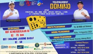 Meriahkan HUT RI Ke 79, Pemkab Tanjabbar Gelar Lomba Domino