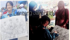 Pelajar inspiratif Idolakan Bupati Sekeluarga, Tuangkan Dalam Kanvas Lukisan