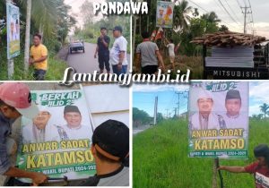 Usung Jargon Berkah Jilid 2, DPC PKB Tanjabbar Sebar Baleho UAS – Katamso