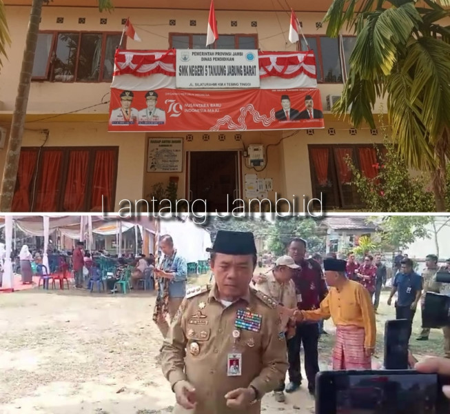 Realisasikan Dumisake Gubernur Jambi Al Haris Sambangi SMKN 5 Tanjabbar