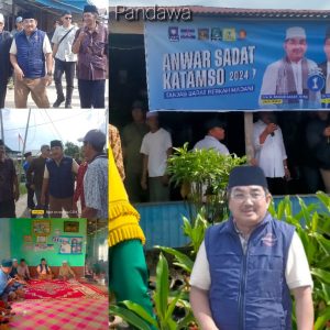 Silahturahmi Bersama Partai Koalisi, Cabup Anwar Sadat Disambut Antusias Warga Seberang Kota