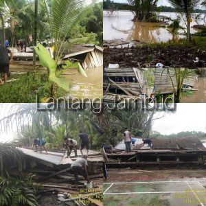 Rumah Warga Teluk Nilau Longsor, Hingga Kini Belum Ada Bantuan Pemkab Tanjabbar