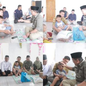 Didampingi Istri, Bupati Anwar Sadat Kunjungi Penderita Adenoid di Tanjabbar 