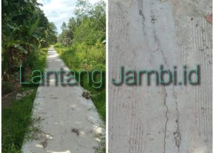 Proyek Jalan Beton DAU Rusak, Lurah Tungkal V Malah Bungkam