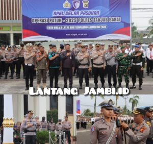 Kapolres Tanjabbar Pimpinan Langsung Apel Gelar Pasukan Operasi Patuh Siginjai 2025