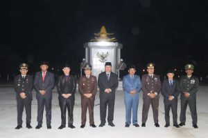 Bersama Forkopimda, Kapolres Tanjabbar Gelar Apel Kehormatan Malam Renungan Suci