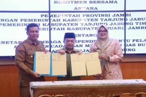 Wabup Tanjabbar Tanda Tangani Komitmen Bersama, Percepatan Penetapan Lembaga Independen Migas