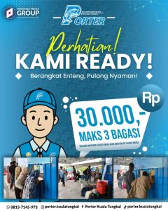 Ayo Gunakan Jasa Porter, Hari Ini Porter Pelabuhan Roro Kualatungkal Mulai Beroperasi