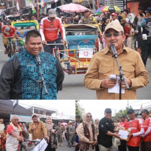Lestarikan Transportasi Masyarakat, Bupati Tanjabbar Gelar Lomba Balap Becak Hias